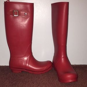 Red Rain Boots
